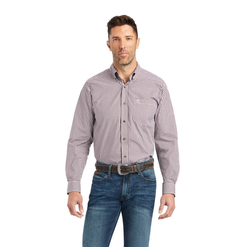 Ariat Hemden Herren - Pro Series Francis Classic Fit DunkelBraun/Weiß ( DRPSG-0458 )